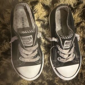 Weestep Girls Black Kids Sneakers